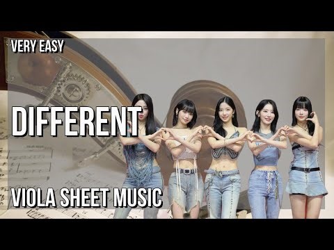 SUPER EASY Viola Sheet Music: How to play Different by Le Sserafim