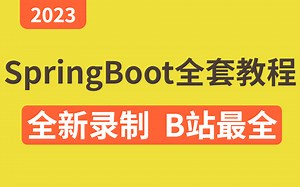 【SpringBoot精华版】2023全新录制|全网最细致springboot底层原理到实战到进阶到核心源码教程（springboot源码/项目实战）