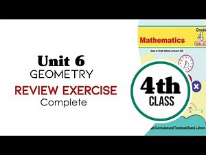 class 4 math, Unit 6, Geometry, Review Exercise Complete | Chapter 6, Review Exercise