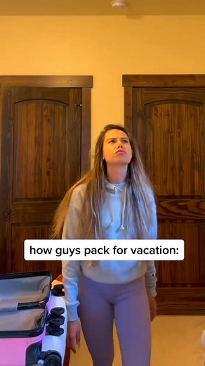 Is girls will fill the suitcase until it’s about to POP😂… oop !! #packing #vacation #guys #girls #relate | Amyy woahh