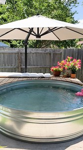 1.7M views · 36K reactions | Stock Tank Pool Spring/Summer Setup! ☀️ | Maker Gray | Facebook