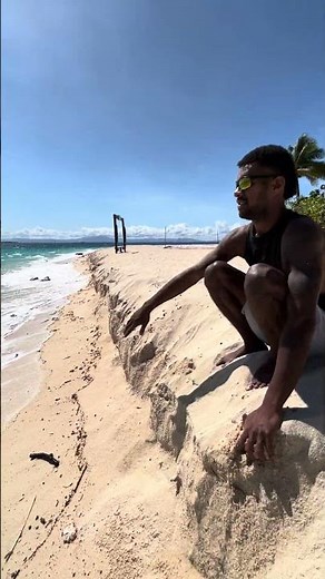 TONGA'S VOLCANO TSUNAMI DESTROYS FIJI BEACH