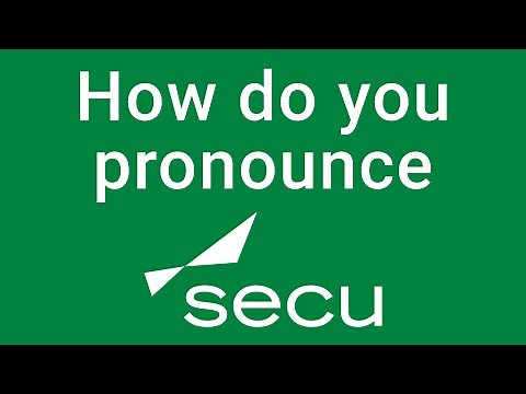 How Do You Pronounce SECU? | SECUMD