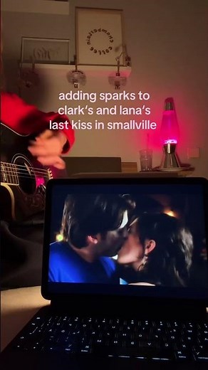 adding sparks to clark's and lana's last kiss in smallville when she absorbed kryptonite