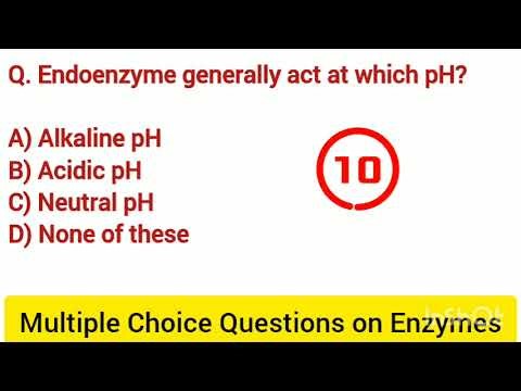 Multiple Choice Questions on Enzymes