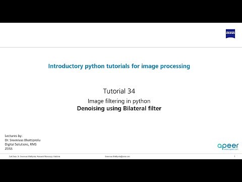 Tutorial 34 - Image filtering in python - Bilateral filter for image denoising