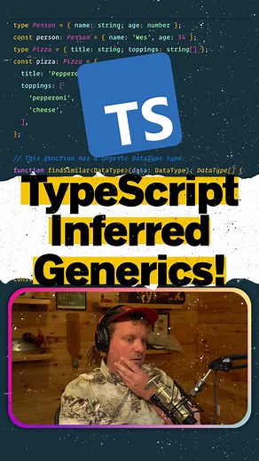 Did you know TypeScript Generics don't always need to be explicitly set? You can infer their types by the type of data being passed! Super powerful approach when writing library or util code.