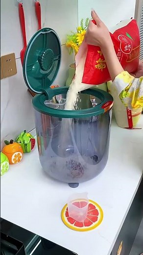 Sealed Rice Storage Container🍚✨ Keep Grains Fresh and Organized with Easy Dispensing! #Kitchen