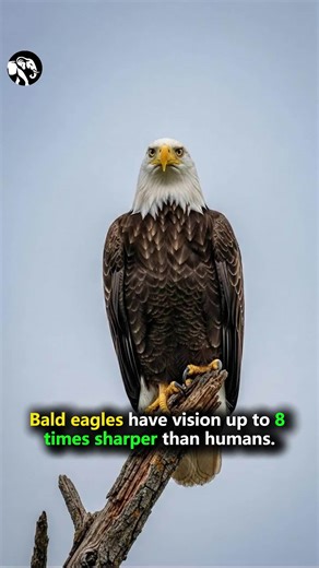 Bald eagles spot prey miles away using eyesight up to eight times sharper than humans a true aerial hunting advantage #BaldEagle #WildWonders #NatureFacts #AnimalVision | Animal Insights