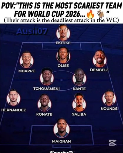 France national football team for World Cup 2026 🥶🐐