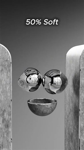 0% vs 100% Softness 3D Ball Simulation #3d #shorts #satisfying #blender