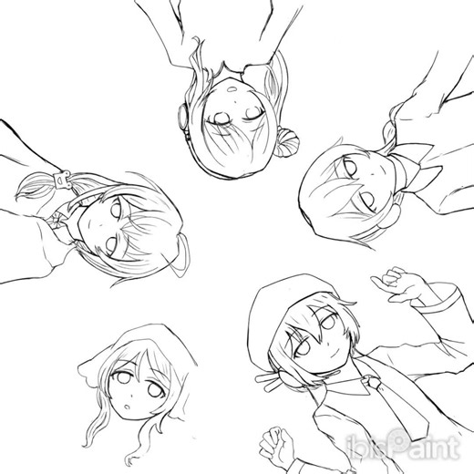 イラストメイキング #utau #デフォ子#櫻歌ミコ#雨歌エル＃揺歌サユ#雪歌ユフ #イラスト