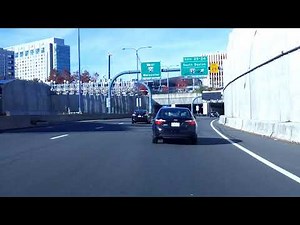 Driving through Downtown Boston, Massachusetts westbound