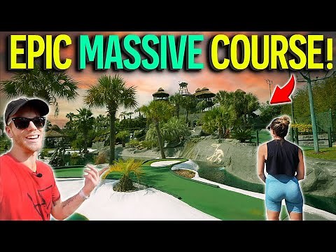 The WORLD'S BIGGEST Mini Golf Course! - CRAZY Course!