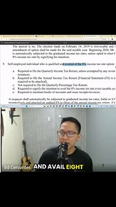 Hindi mo need mag file ng 2551Q, kung naka 8% ka. Here's why... (Watch the sneak peak of my webinar recording). If want to get access sa full webinar tutorial about: ✅ 1st quarter ITR filing for Non-VAT 8%, 3% OSD, 3% Itemized Join here & click FEATURED post 👇 https://www.facebook.com/groups/ectaxphonlinesellers Part 5 | EC TAXPH
