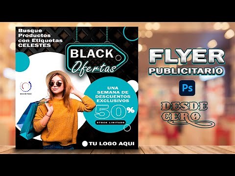 Cómo crear DISEÑO PUBLICITARIO para TIENDAS en Photoshop ✅Crear Flyer para REDES SOCIALES