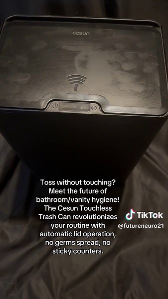 Toss without touching? Meet the future of bathroom hygiene! The Cesun Touchless Trash Can revolutionizes your routine with automatic lid operation, no germs spread, no sticky counters. #tiktokshopblackfriday #tiktokshopcybermonday #ttsnortheast #tiktokmademebuyit #trashcan