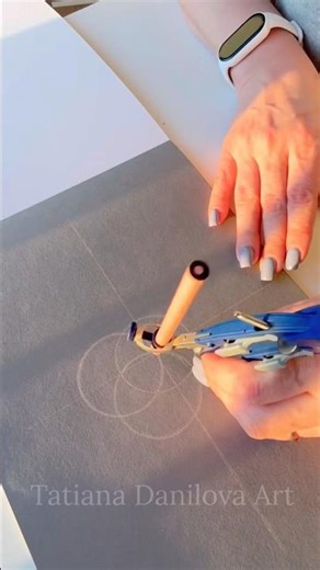 Testing Denim Paper for Sacred Geometry Work #drawingprocess #satisfying