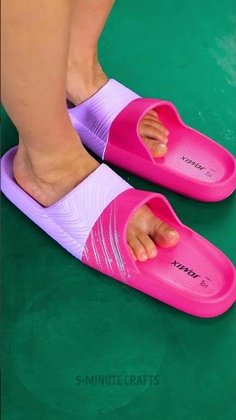 You Have to See What She Turned These Slippers Into 😍🔥#5