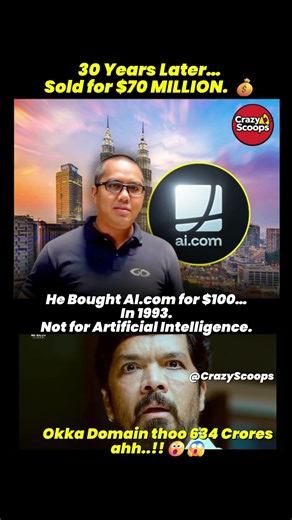 He Bought AI.com for $100… Then Sold It for $70 Million 💰 #trending #viral #news #ai #shorts #yt