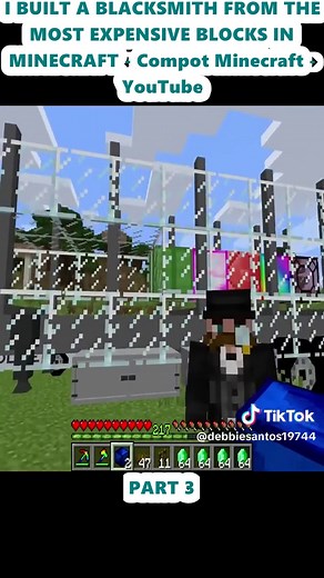 Building a Blacksmith with Expensive Blocks in Minecraft