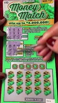 MONEY MATCH WIN UP TO 3,000,000 NEW YORK LOTTERY SCRATCH OFF TICKET!