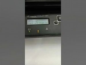 Hp laserjet printer 49 service error turn off then on