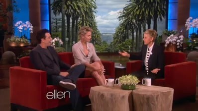 Seth MacFarlane was here for the first time with his co-star. Little known fact: Seth did the voice of Charlize Theron for this interview. | Ellen DeGeneres