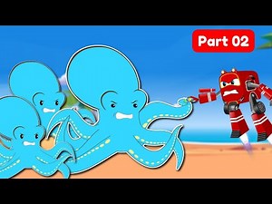 Supercar Rikki catches the Giant Octopus again creating a nuisance in the City