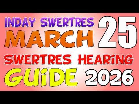 Swertres Hearing Today by Inday Swertres | March 25, 2026 Swertres Guide
