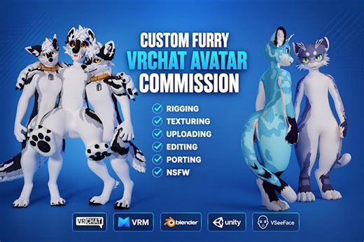Créer un avatar vrchat personnalisé modèle 3d rigging unity quest vrc avatar vrm nsfw