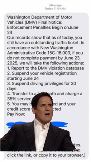 It seems like everyone has gotten this text, even our team here at WSDOT. This is a scam. A fraud. A fake. A PHONY. How do you spot fake? Each scam is a little different, but here are the red flags for this one: - Any REAL texts you’d receive about Washington tolls would ONLY ever link to MyGoodToGo.com. - There’s no such thing as the Washington Department of Motor Vehicles - There’s no such thing as WAC 15C-16.003 - The Washington State Department of Licensing would never send a text like this.
