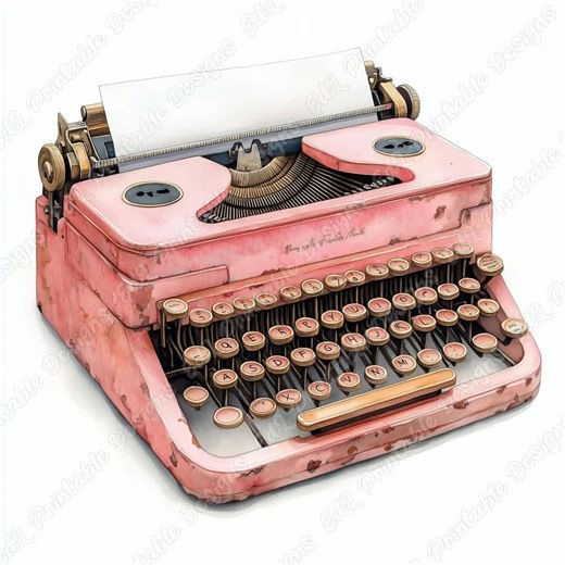 20 Vintage Typewriter Clip Art, Antique Typewriter Printable Images, Retro Typewriter Digital Download, Scrapbooking Paper Crafts JPG Bundle - Etsy