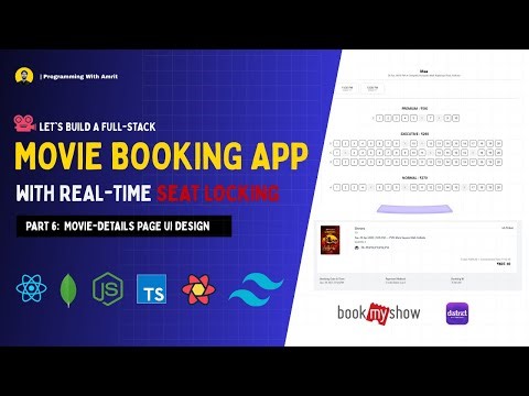 #6 Movies Details Page UI Design | BookMyScreen Movie Booking System #bookmyshow #mernproject