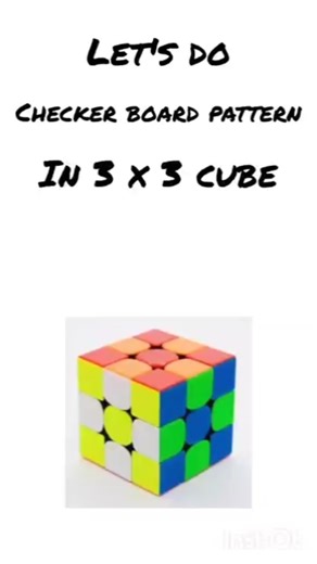 How to make 🏁 checker board pattern in 3 x 3 cube #checkerboard #rubikscube #cubepuzzle #magiccube