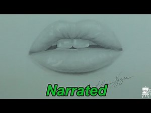 How To Draw Realistic Lips & Mouth - Glossy Lips (Narrated)