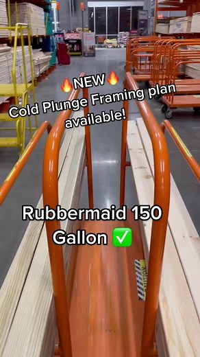 DIY Cold Plunge Framing Plan for 150 Gallon Stock Tank