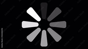 Loading Circle, Video. Loading Animation Icon on Transparent Background. Download Progress, Preloader Animation Web Design Template, Interface Buffering. Seamless Loop Animation 4K with Alpha Channel