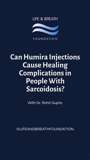 Humira can be life-changing for inflammation control, but it’s not without risks 💉 In this reel, Dr. Rohit Gupta breaks down how biologic medications like Humira can impact healing and what precautions people with sarcoidosis should take before and after injections. Get clear, trustworthy guidance from clinicians who understand sarcoidosis at www.lifeandbreath.org 💙 #SarcoidosisAwareness #AutoimmuneHealth #LifeAndBreathFoundation #InvisibleIllness #ChronicInflammation #PatientEducation #Sarcoi