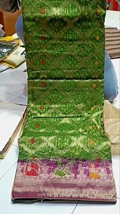 A very beautiful pure organza silk saree in olive green💚and vine 💜 colour combination#saree #latest