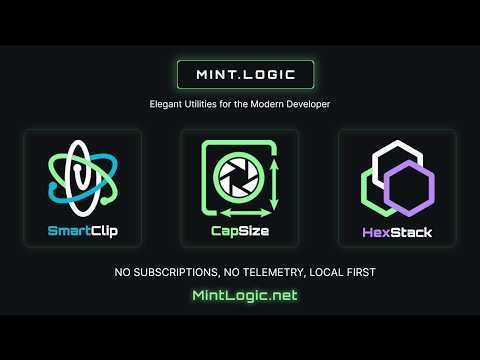 Mint Logic | A local-first utility suite I built for myself