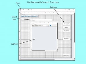 A personalized Microsoft Access database design.