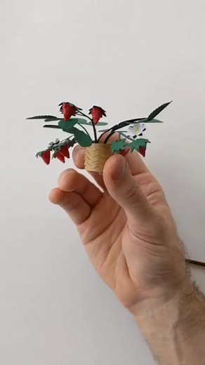 Handmade Strawberry Paper Crafts Tutorial