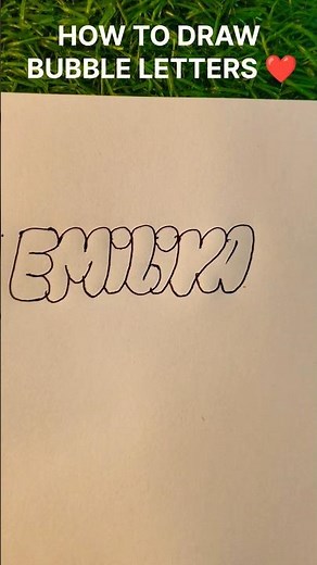 EMILIA Bubble Letters 💖 Easy & Satisfying Lettering Tutorial ✍️