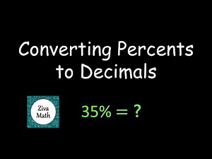 How to Convert Percents to Decimals | Percent to Decimal