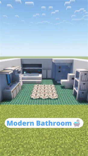 How to build a modern bathroom 🛁 #art #minecraft #tutorial #shorts #viral #building