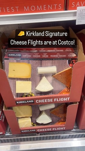 Costco Buys on Instagram: "🧀 Kirkland Signature Cheese Flights are at Costco! These include 5 different cheeses that are PERFECT for holiday charcuterie boards! Just $23.99! #costco #cheese #cheeseflight #charcuterie"