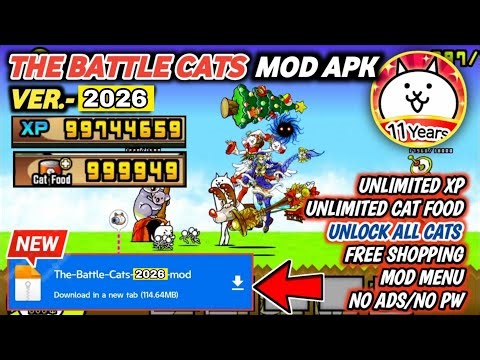 The Battle Cats Mod Apk | Unlock All Cats | Unlimited XP and Cat Food | New Update 2026