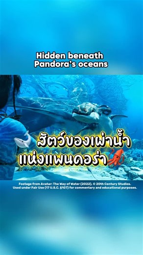 The ocean of Pandora isn’t just beautiful — every creature has a role. 🌊🐋 This is how the Water Clan survives beneath the waves. #Avatar #AvatarLore #AvatarTheWayOfWater #avatar2 #เรื่องเล่าดิสนีย์ | Disney Everything TH