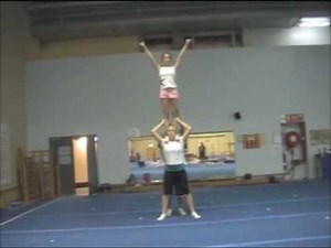 Cheerleading Stunt: Step Up Shoulder Stand
